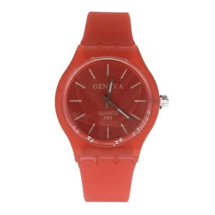 빨간색 젤리 실리콘 학생용 손목시계 / 아동 패션 손목시계 젤리