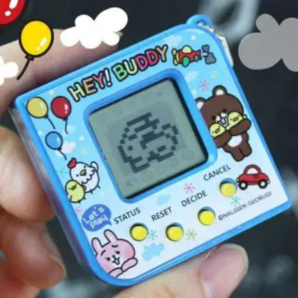 하늘색 사각형 다마고치 미니 펫 키우기 /  게임기 장난감 어린이 선물