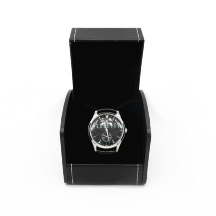 고급 가죽 시계 케이스 블랙 보관 박스 보관함