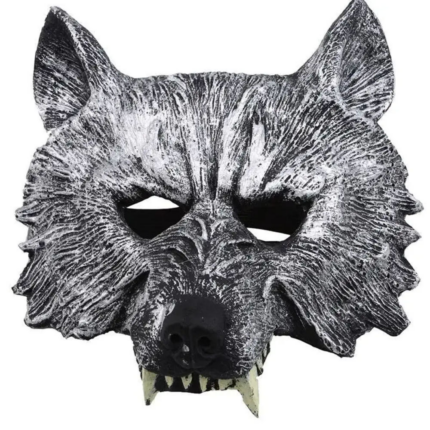 검정 늑대인간 가면 고무 마스크 / 할로윈 코스프레 탈 소품 촬영 파티
