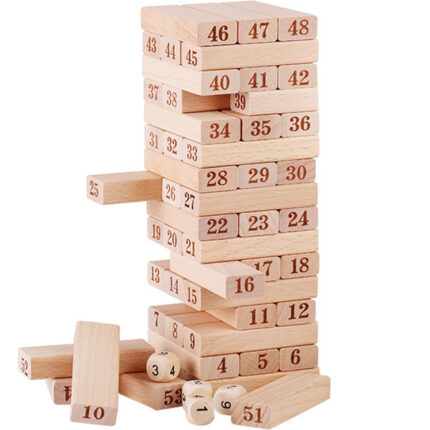 중형 원목 젠가 보드 게임 균형 쌓기 파티 MT 밸런스 가족