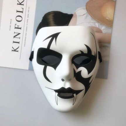 사신 드라큘라 콘셉트 파티용 화이트 마스크 / 파티 소품 할로윈 마스크